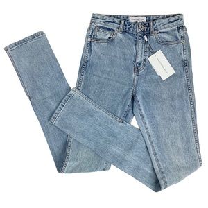Something Navy Nina Denim Pants With Slit in Blue SWEP001046 Y2K Women’s Size 0